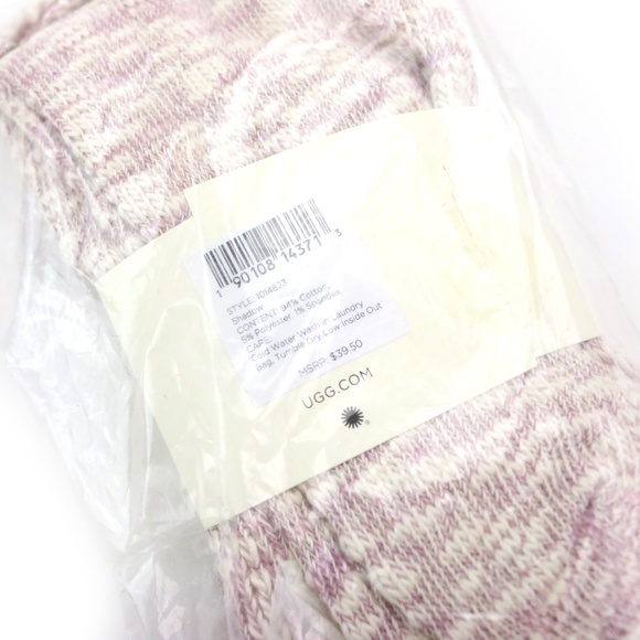 UGG Slouchy Slub Thigh High Sock Shadow Pink CUTE! - Picture 4 of 4